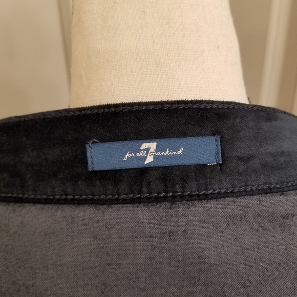7 For All Mankind Velvet Button Front Mini Skirt - Picture 10 of 10
